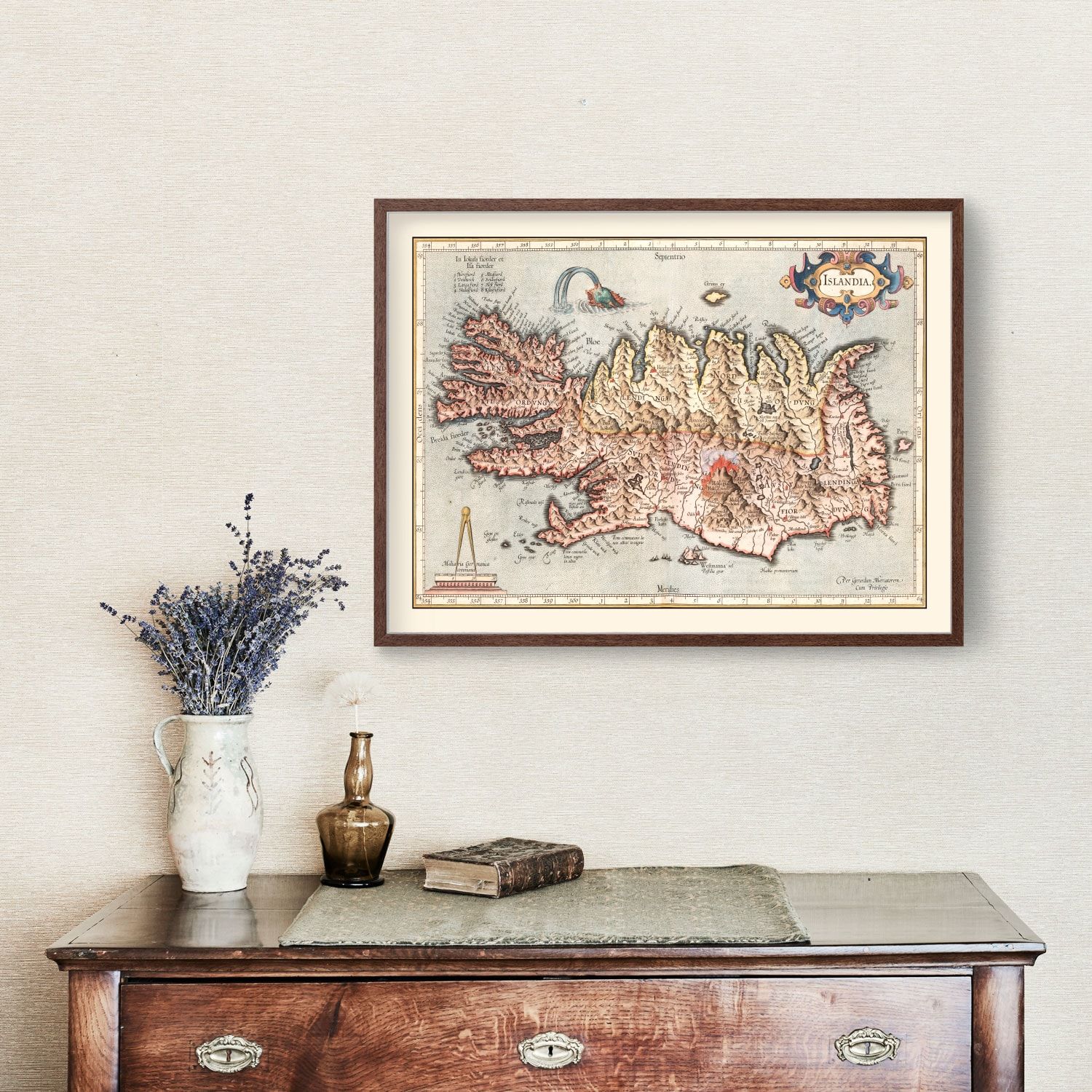Vintage Map of Iceland 1623
