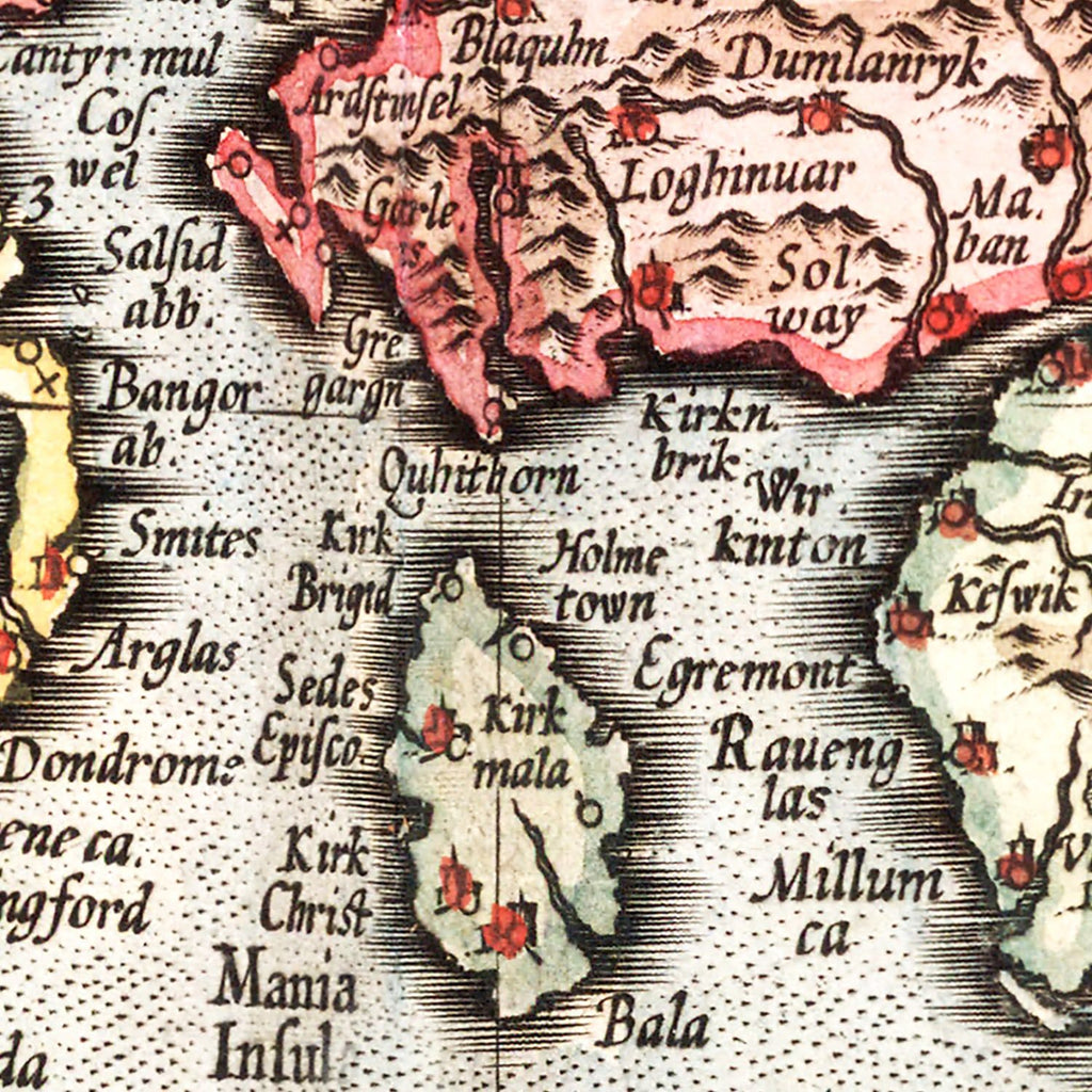 Vintage Map of England, Scotland & Ireland 1623