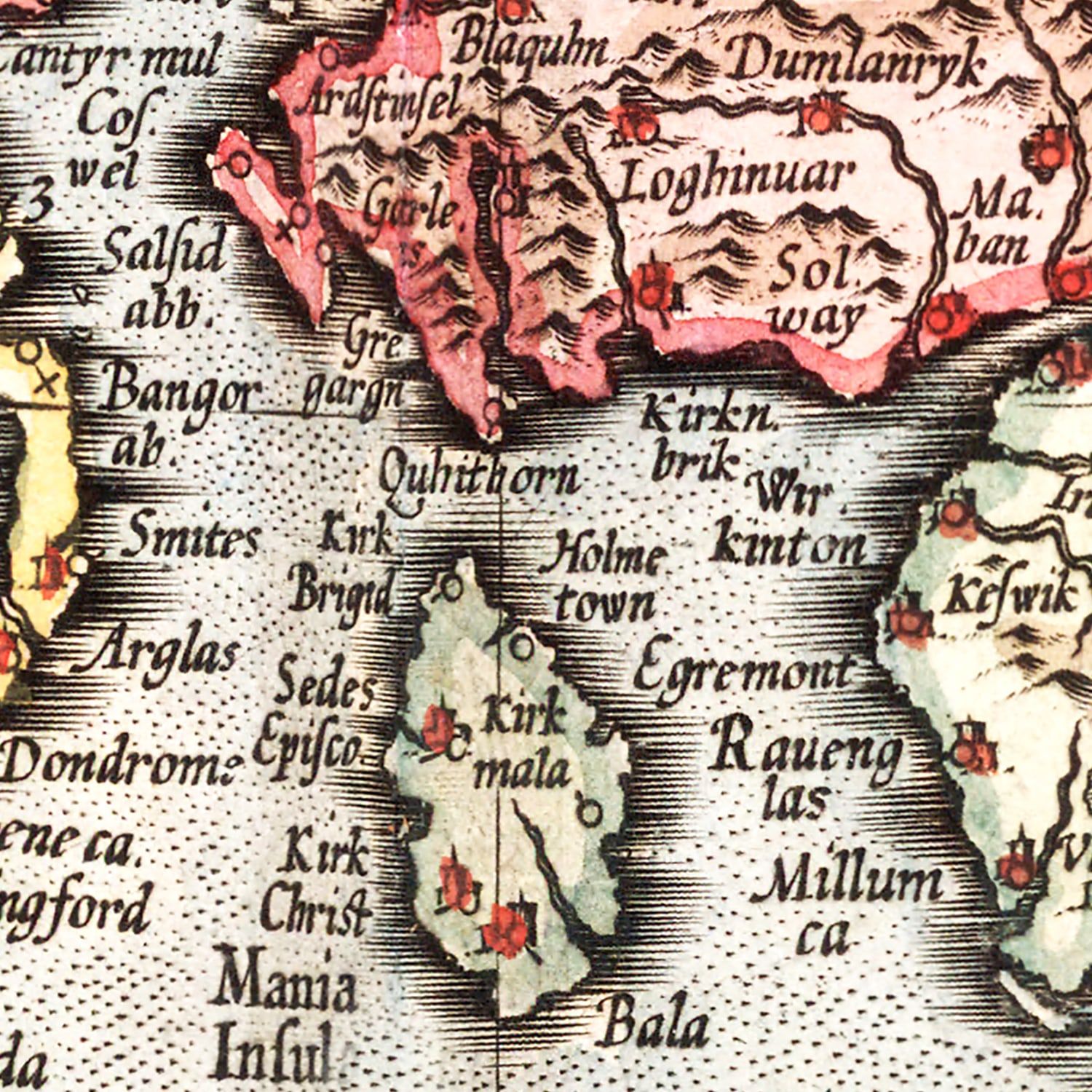 Vintage Map of England, Scotland & Ireland 1623