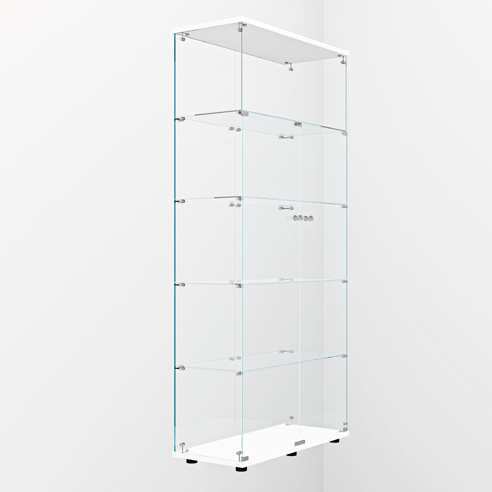 Tempered glass display cabinet,liquorcabinet,storagecabinet,filecabinet,with paipai lights,with locks,bottom equipped with adjustable feet,suitable for uneven,living room bedroom,corridor,office,white