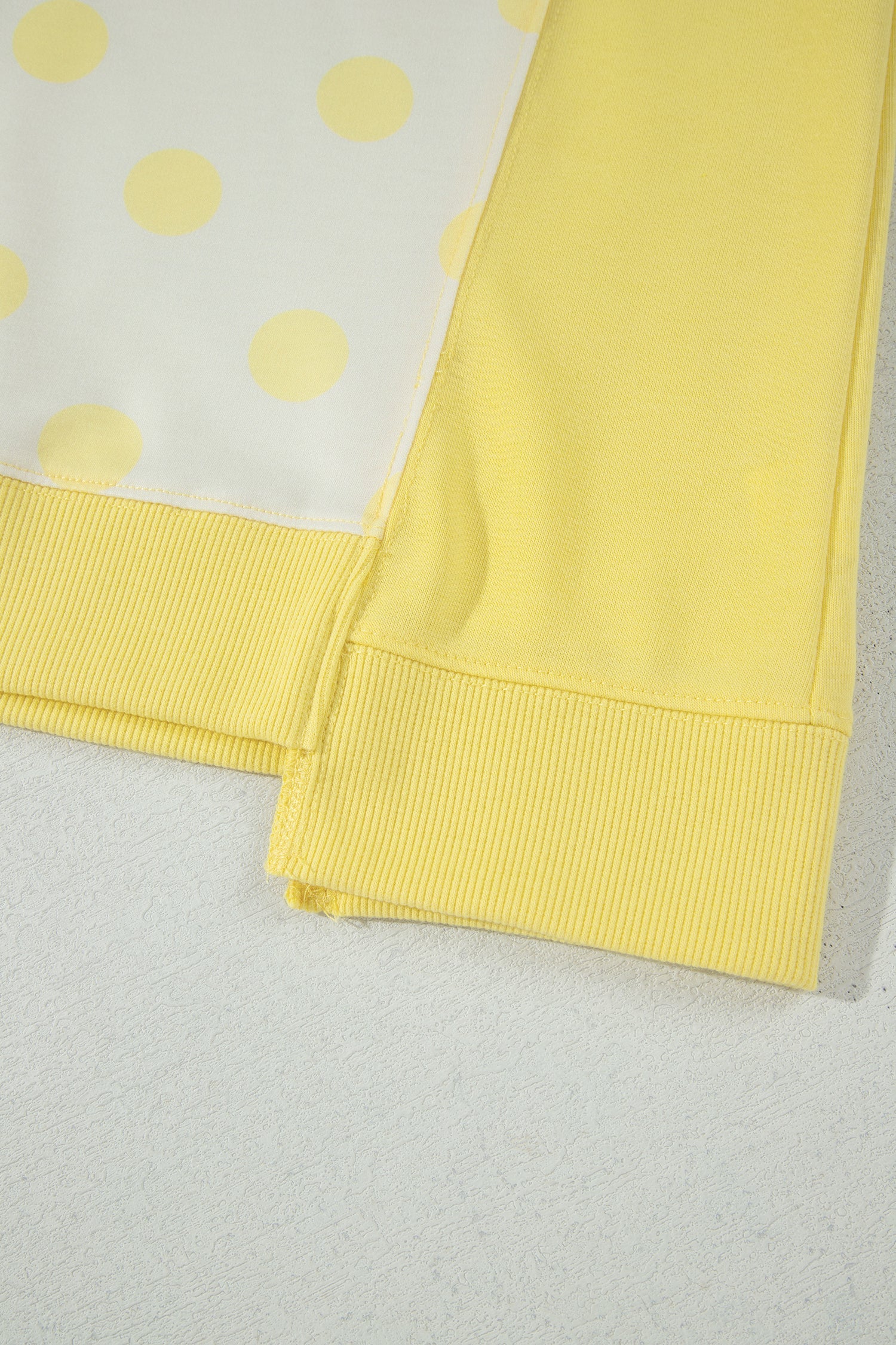 Polka Dot Colorblock Patchwork Top and Wide Leg Pants Set