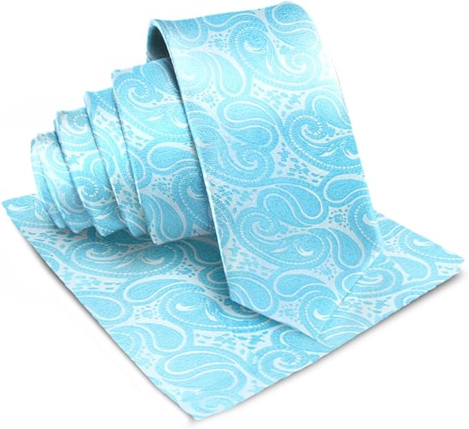 Vittorio Farina Men's Woven Paisley Necktie & Pocket Square