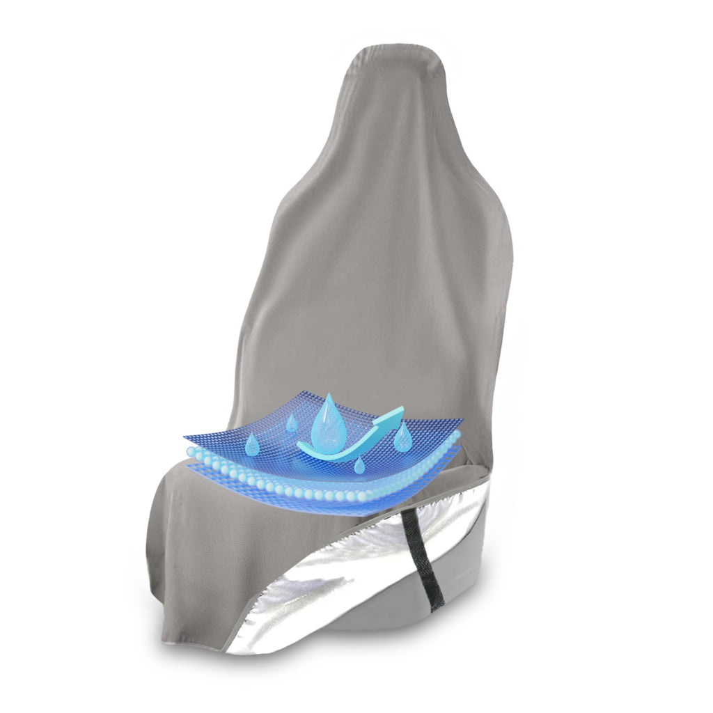 EliteSport+ Non-Slip Waterproof Seat Cover - Gray
