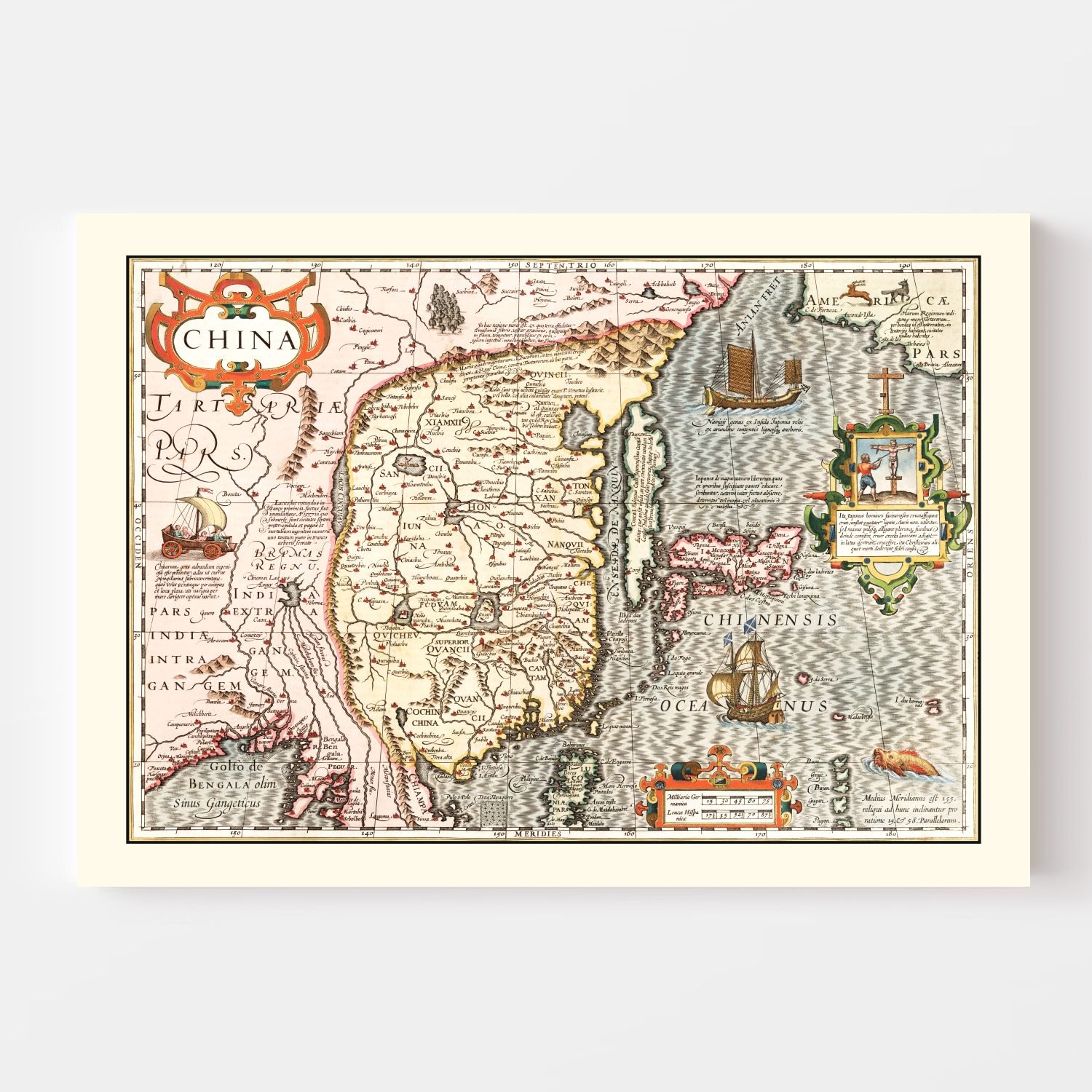 Vintage Map of China 1623