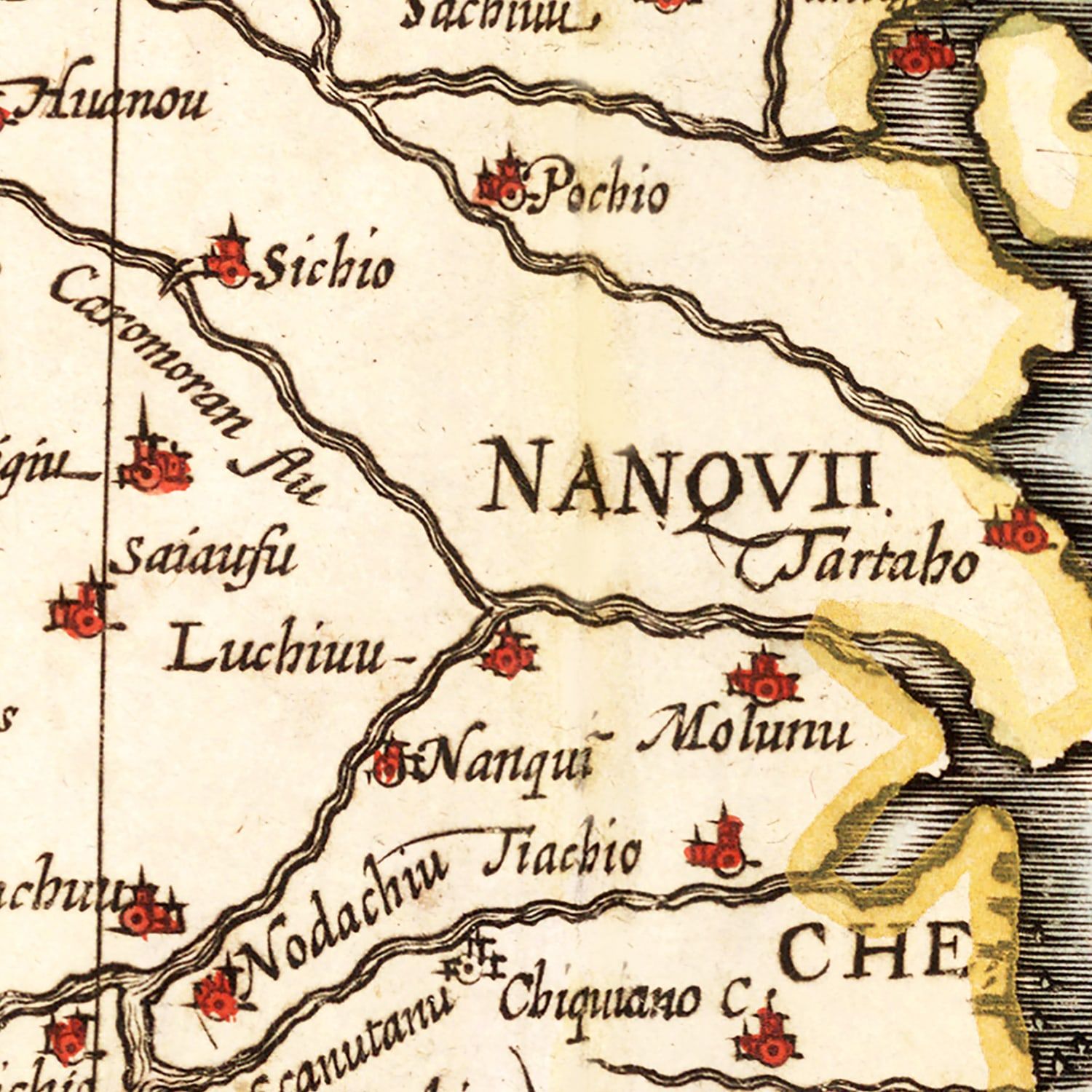 Vintage Map of China 1623