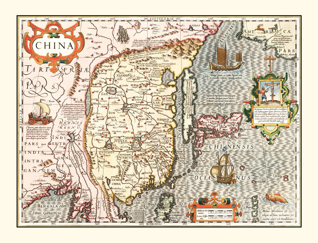 Vintage Map of China 1623