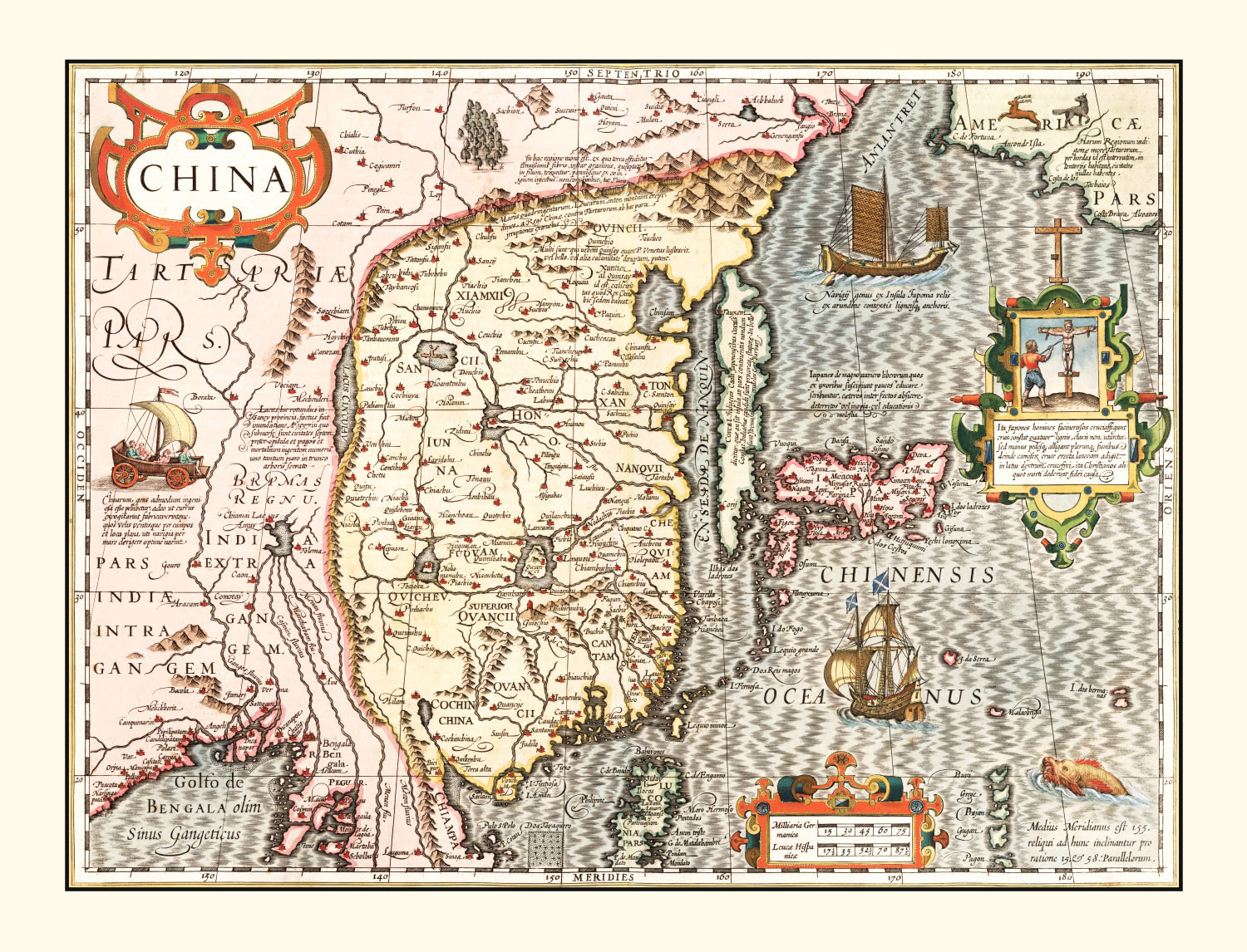 Vintage Map of China 1623