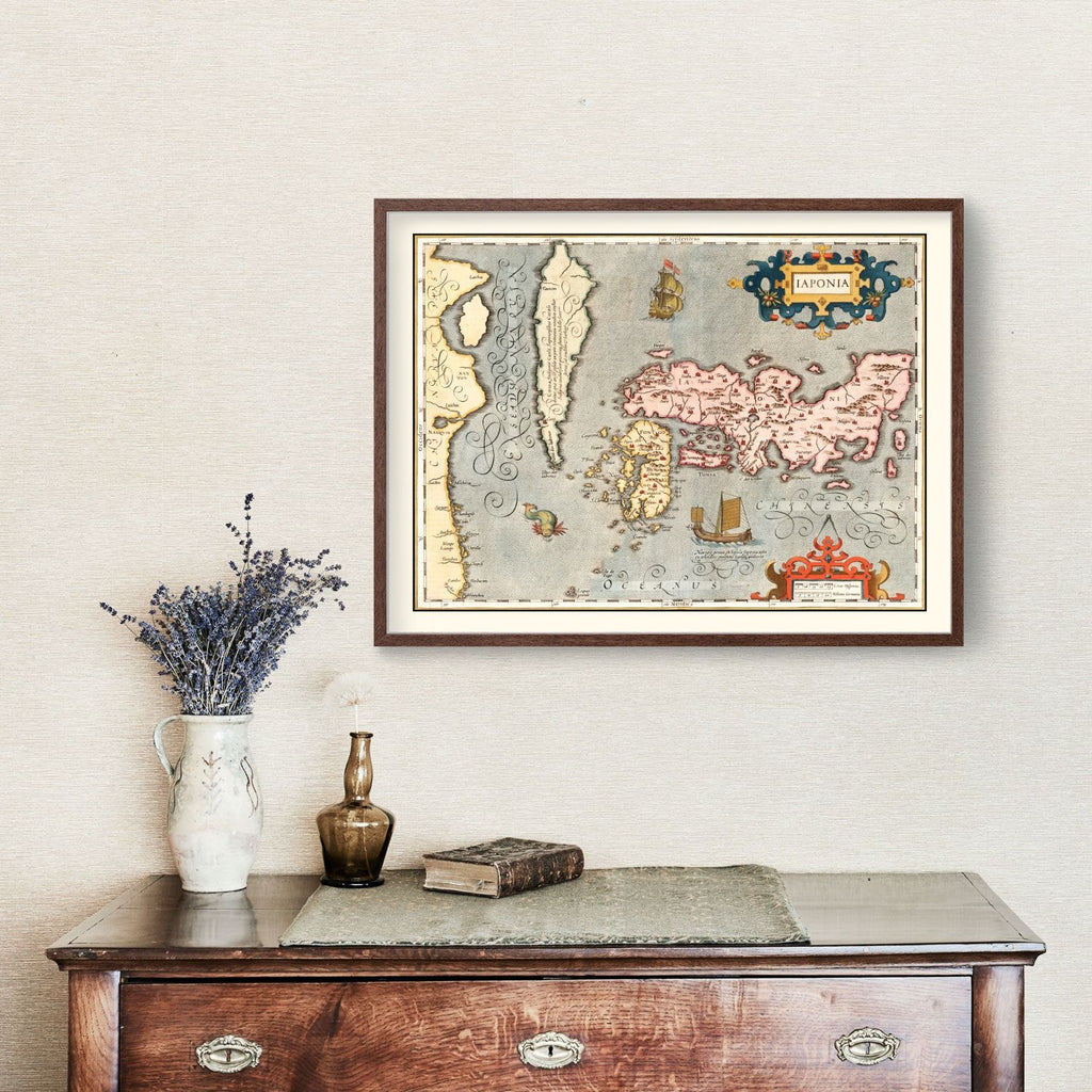 Vintage Map of Japan & Korea 1623