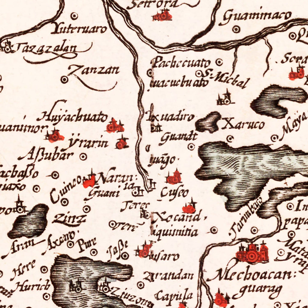 Vintage Map of Peru 1623
