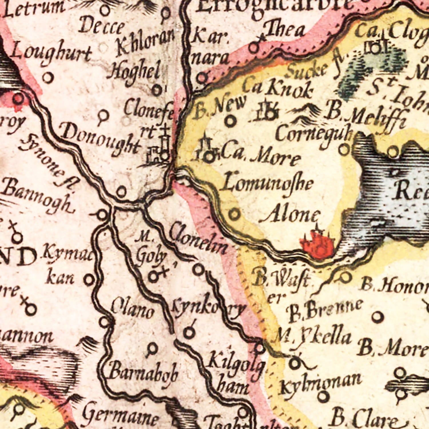 Vintage Map of Ireland 1623