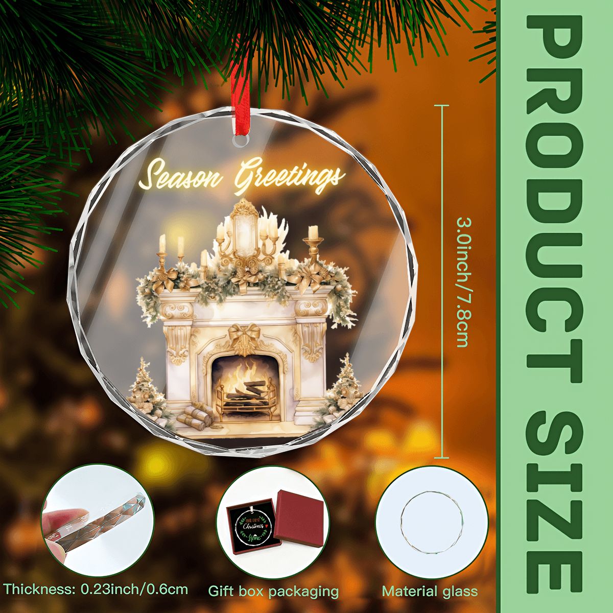 Gilded Gold Holiday Ornament Collection (Set of 4)