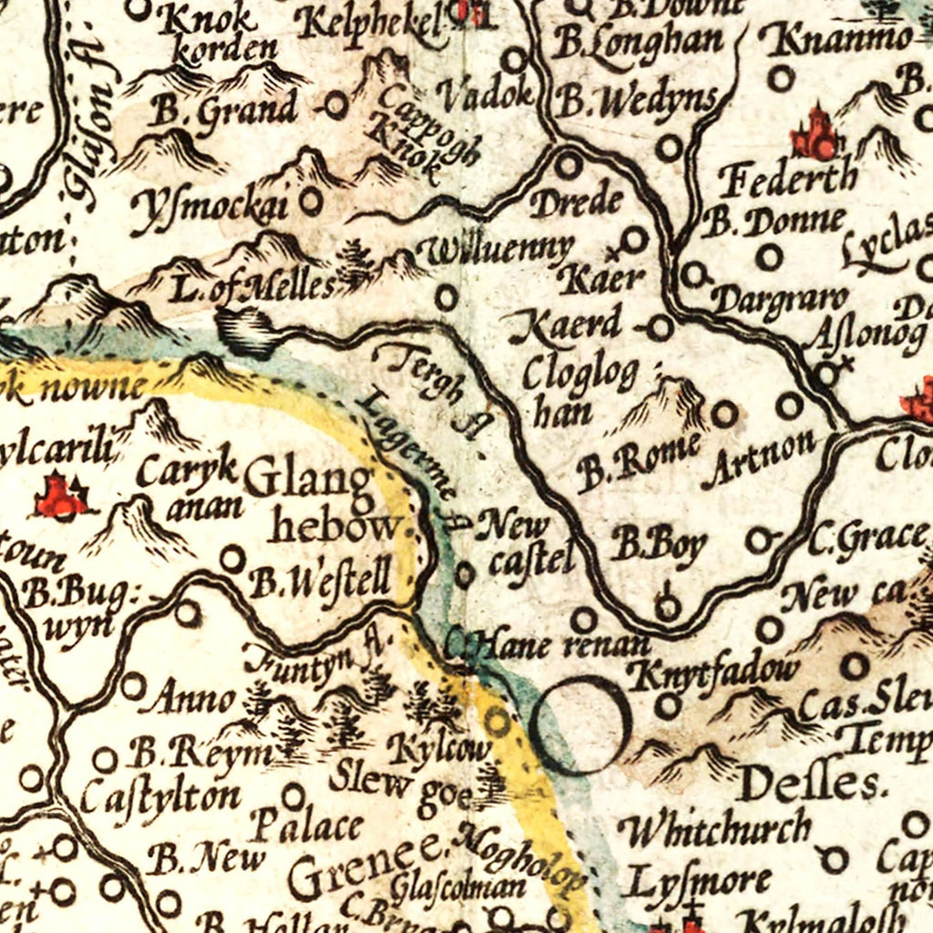Vintage Map of The Kingdom of Ireland 1623