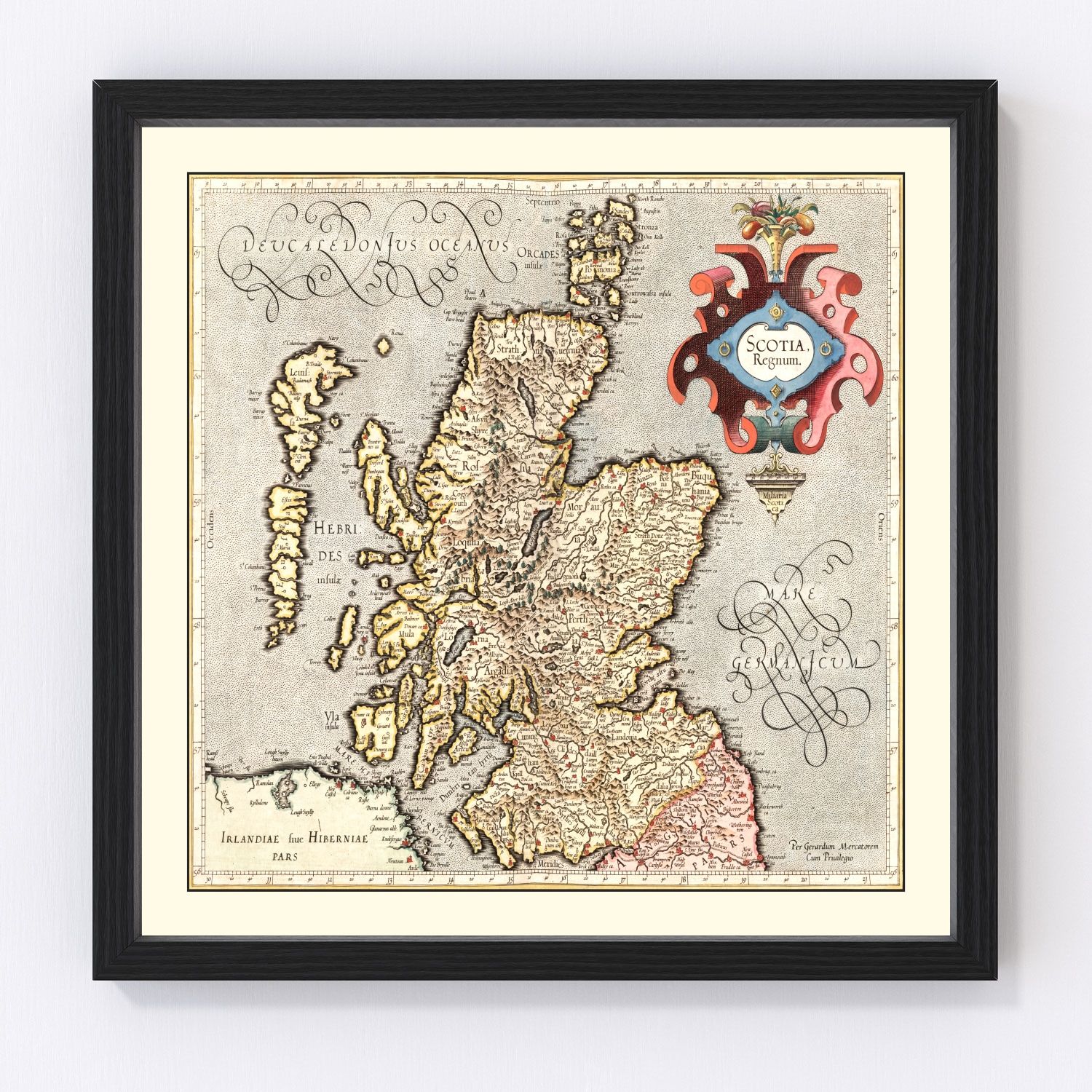Vintage Map of Scotland 1623