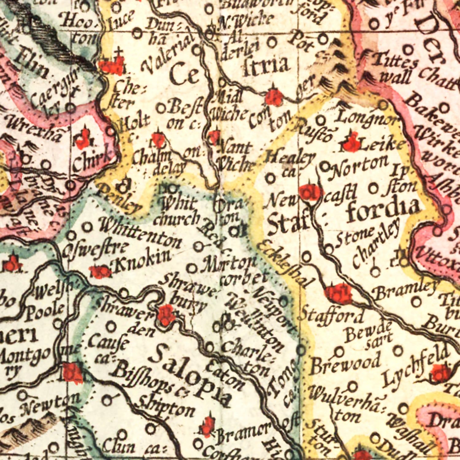 Vintage Map of England 1623