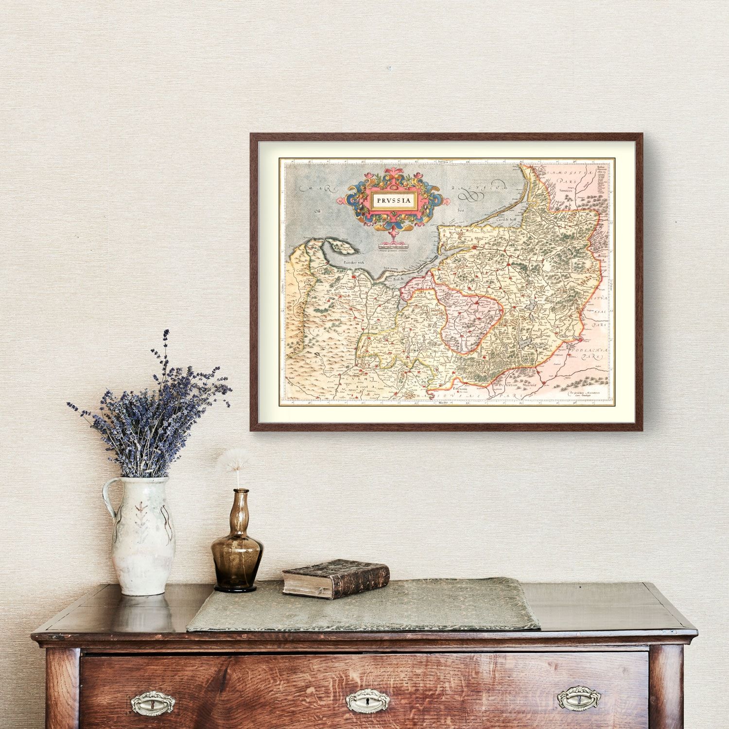 Vintage Map of Prussia 1623