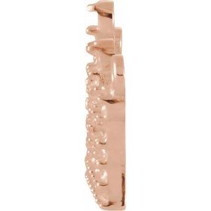 14K Rose Gold Accented Petite Crown Necklace Center