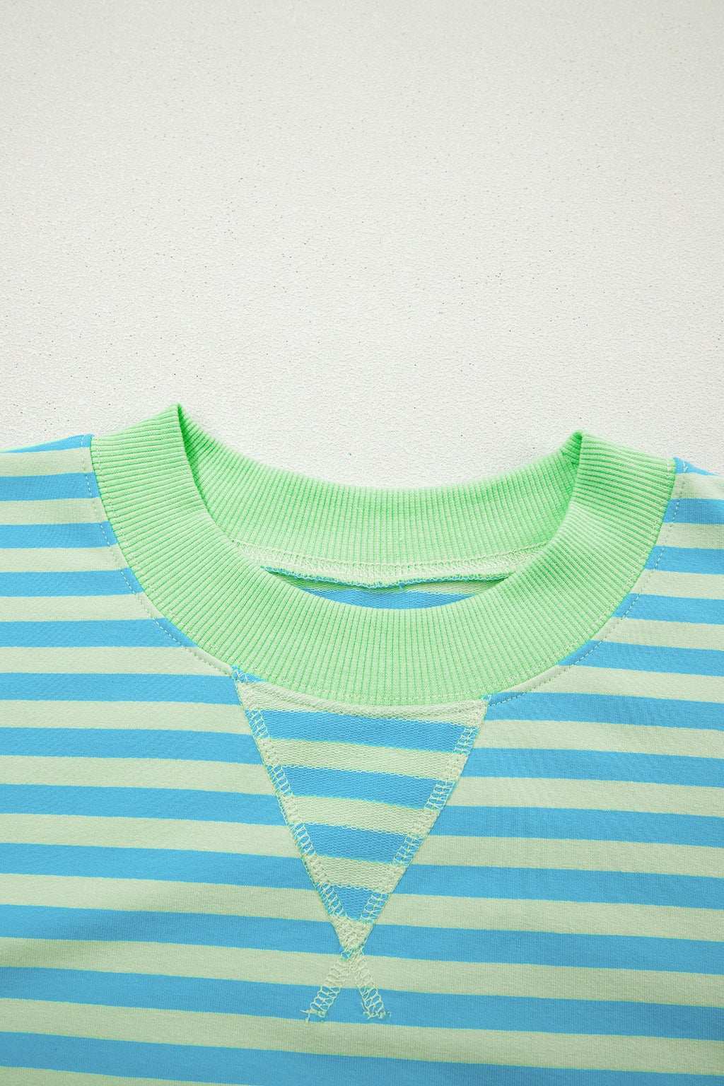 Stripe Colorblock Pullover & Pull-On Shorts Set