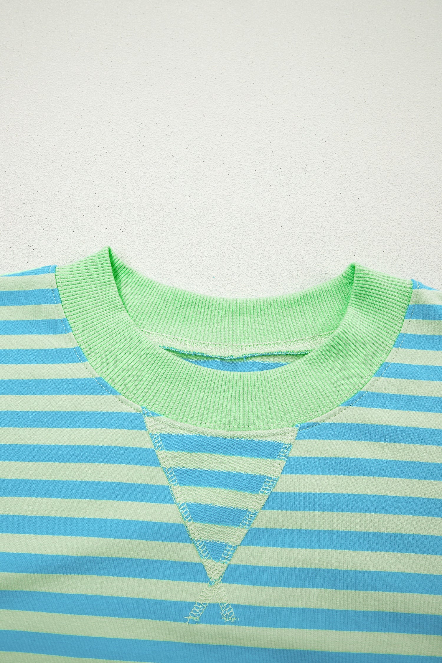 Stripe Colorblock Pullover & Pull-On Shorts Set