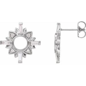 Platinum 1/2 CTW Natural Diamond Earrigs
