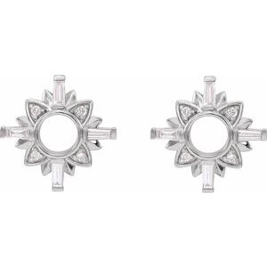 Platinum 1/2 CTW Natural Diamond Earrigs – image 2