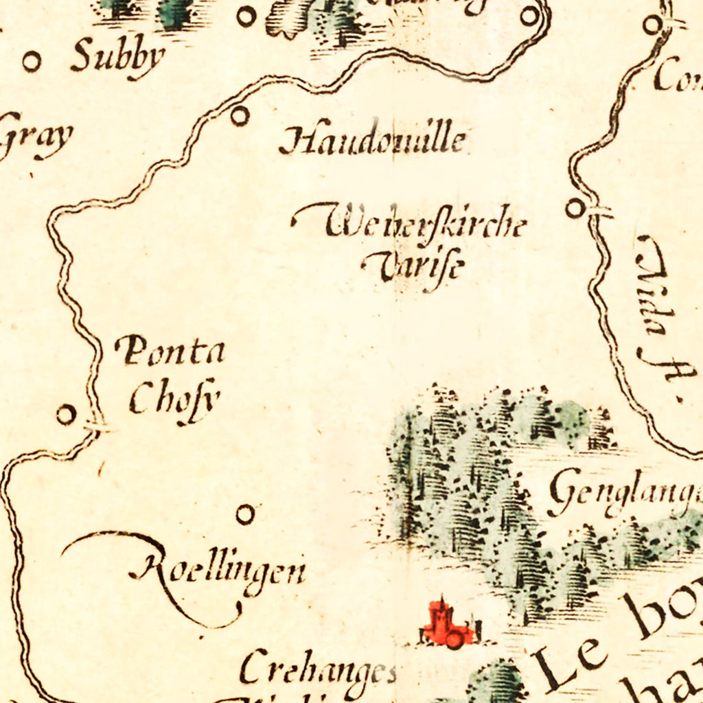 Vintage Map of Lorraine France, 1623
