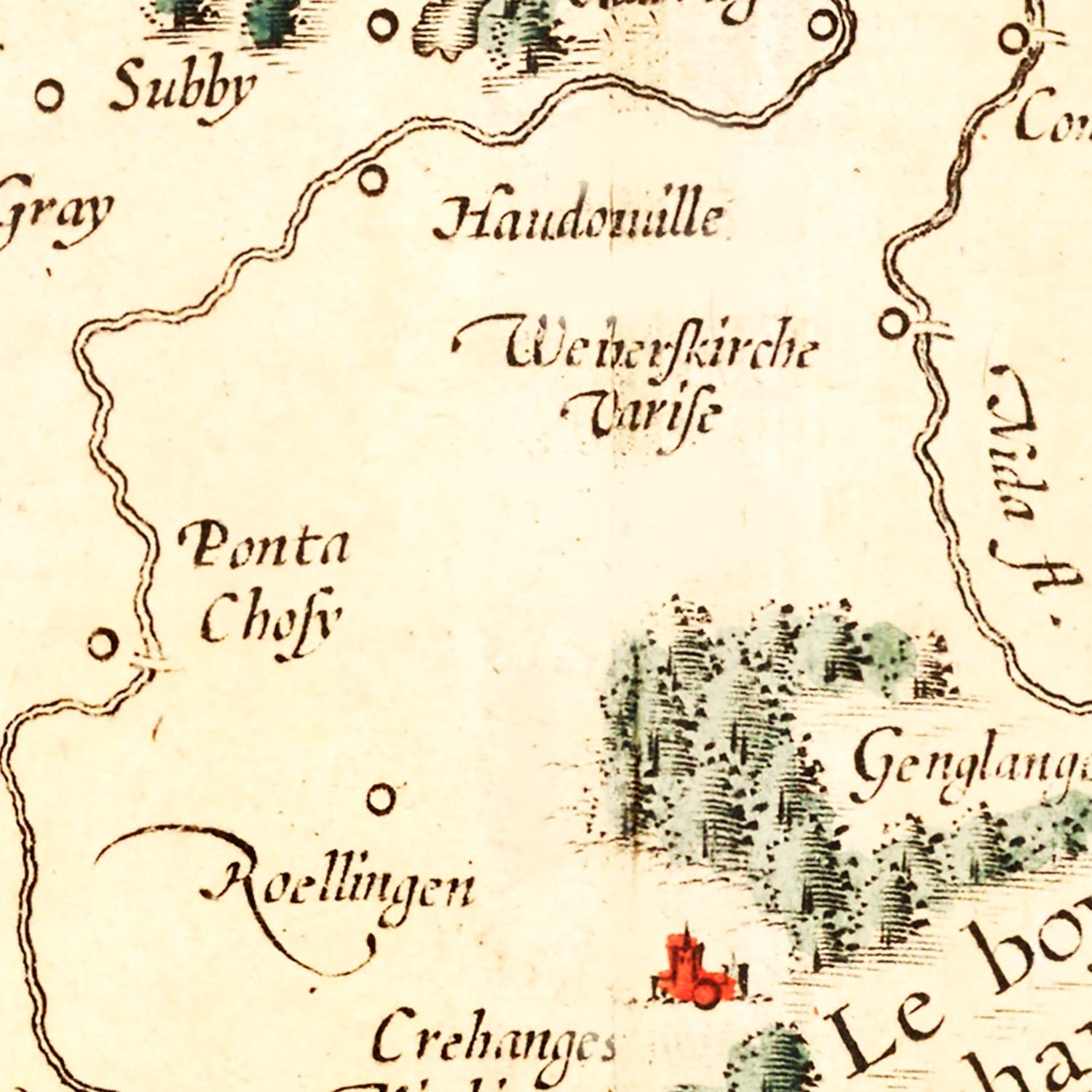 Vintage Map of Lorraine France, 1623