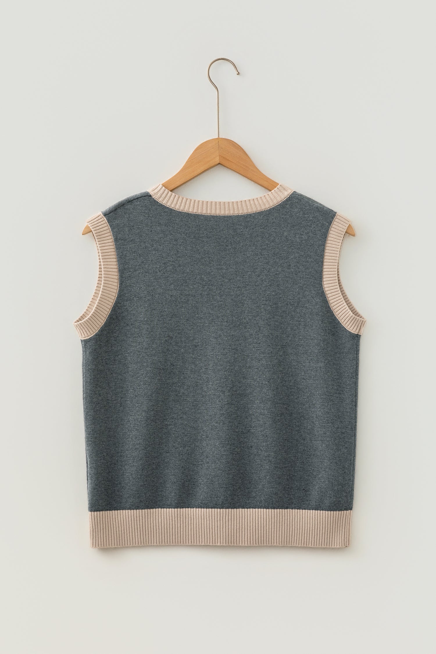 Western Colorblock Sleeveless Knit Vest