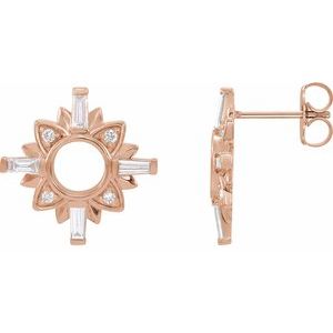 14K Rose Gold 1/2 CTW Natural Diamond Earrigs