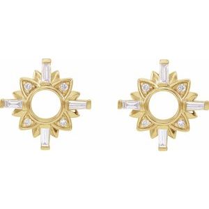 14K Yellow Gold 1/2 CTW Natural Diamond Earrigs
