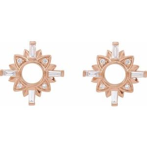 14K Rose Gold 1/2 CTW Natural Diamond Earrigs
