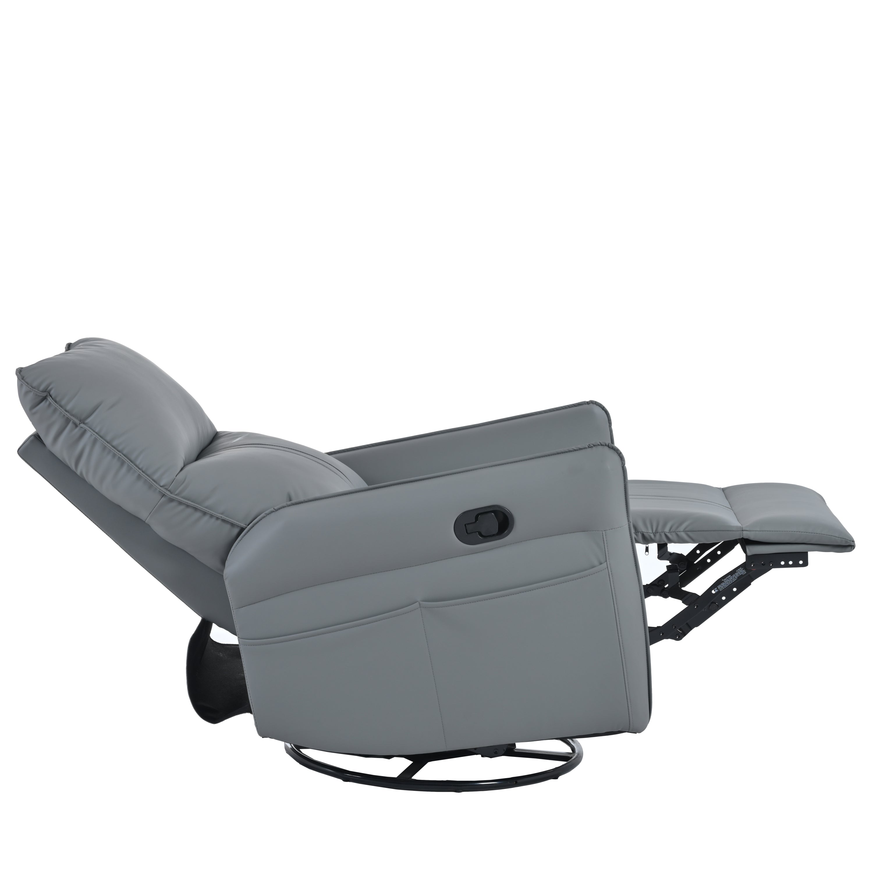Rocker Recliner Chair,360° Swivel Nursery Rocking Chair,Glider Chair,Modern Small Rocking Swivel Recliner Chair for Bedroom,Living Room Chair Home Theater Seat,Side Pocket(Blue-gray+360° Swivel)