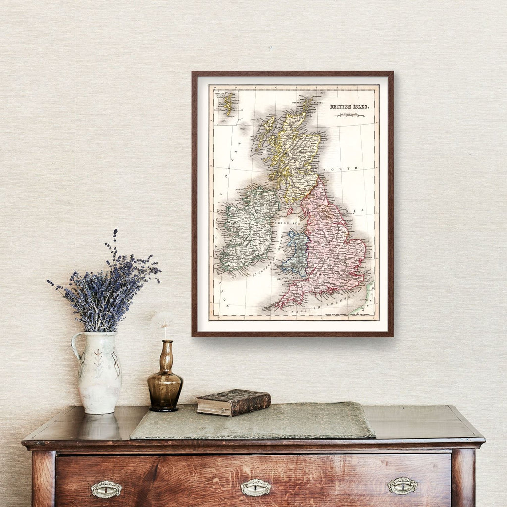 Vintage Map of British Isles 1832