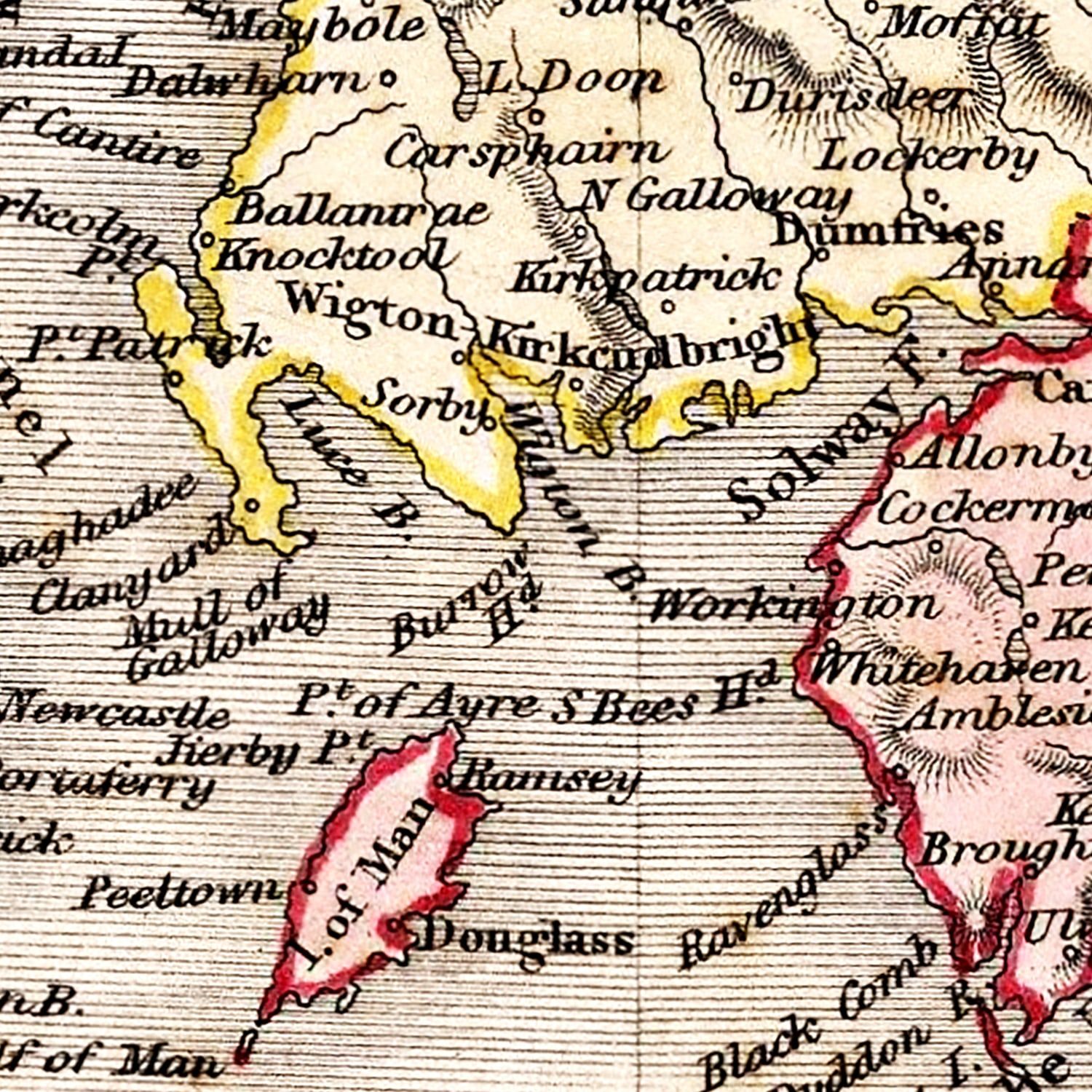 Vintage Map of British Isles 1832
