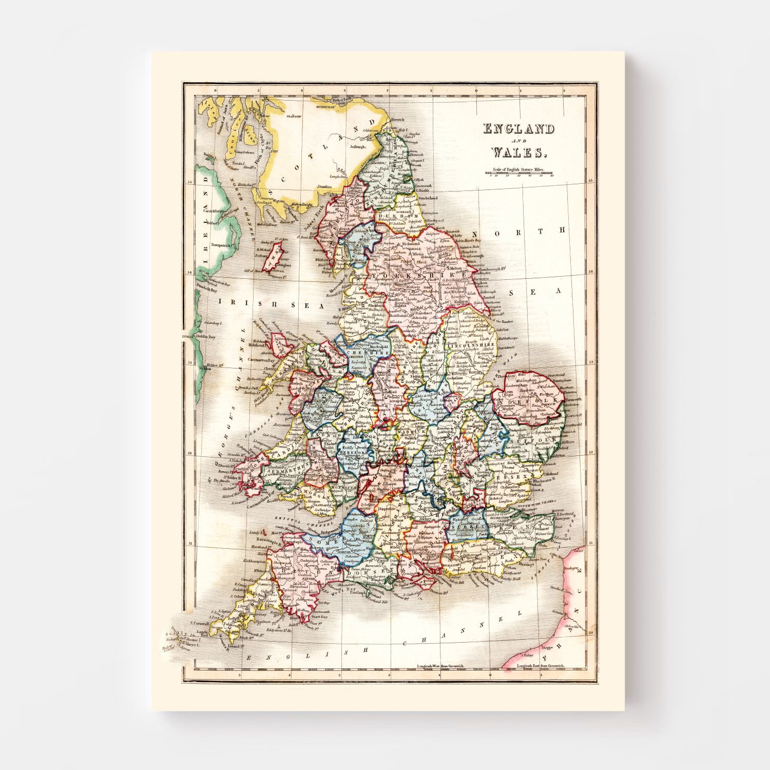 Vintage Map of England & Wales 1832