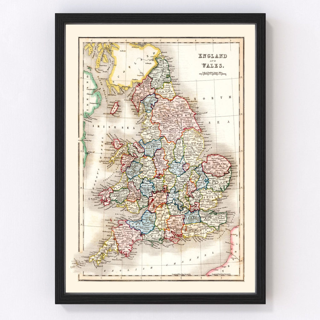 Vintage Map of England & Wales 1832