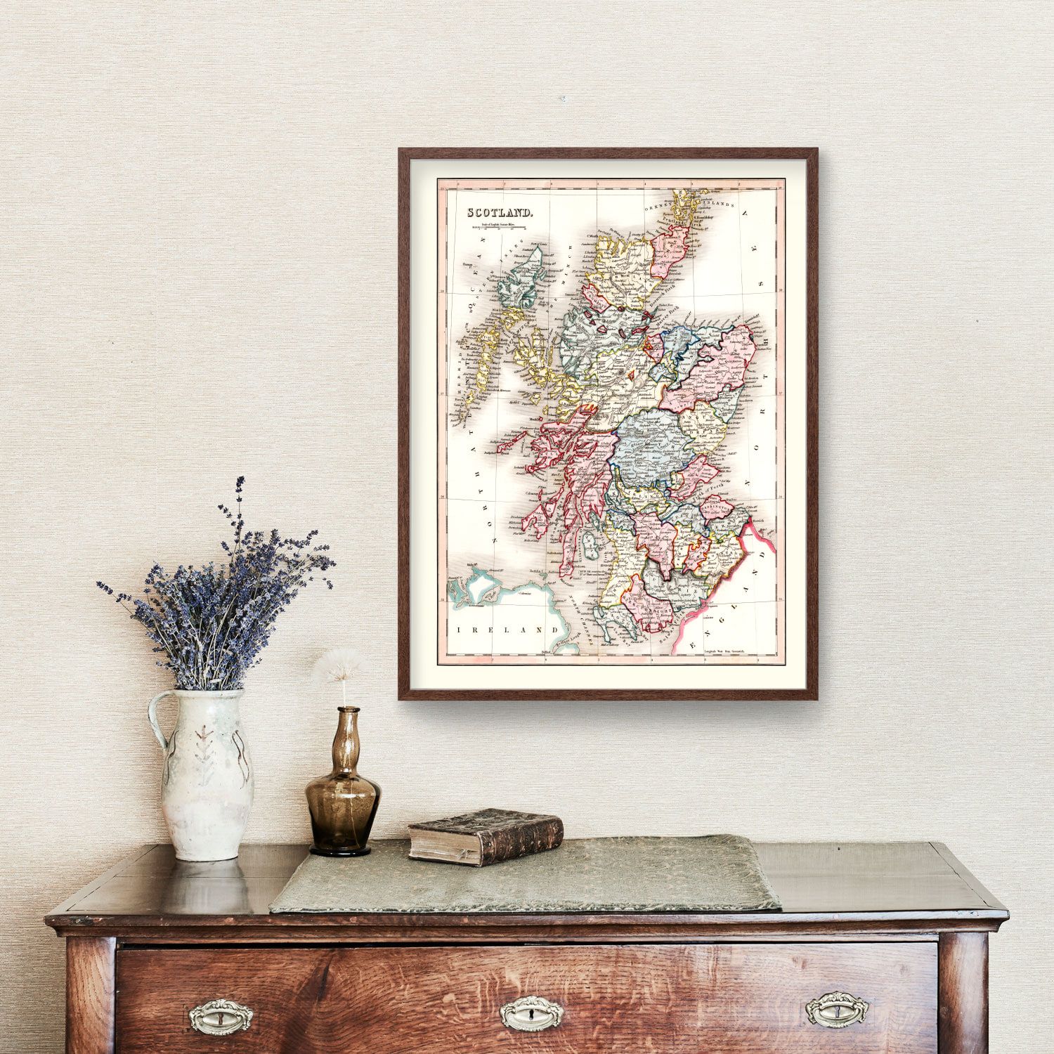 Vintage Map of Scotland 1832