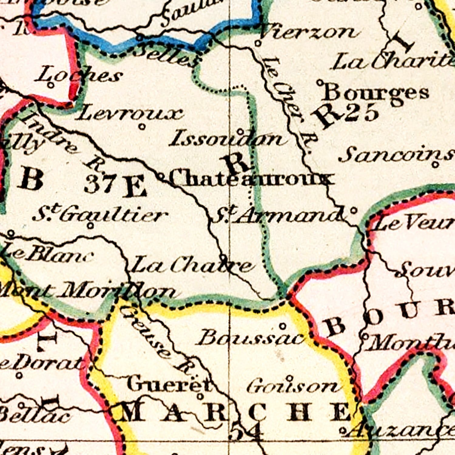 Vintage Map of France 1832
