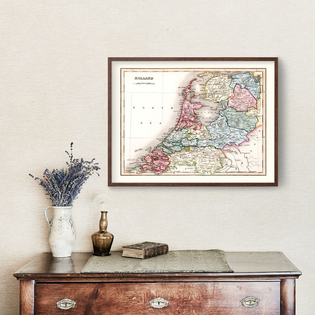 Vintage Map of Holland 1832