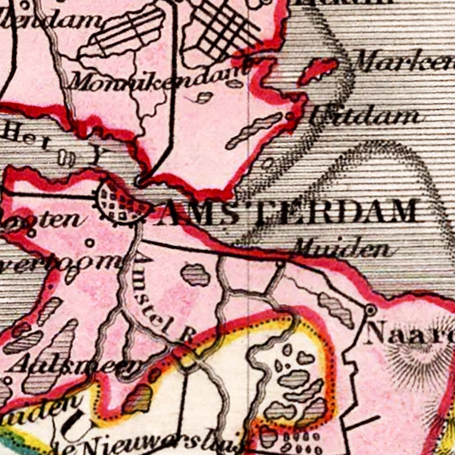 Vintage Map of Holland 1832