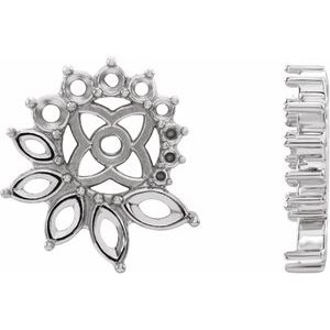 Platinum 6 mm ID Earring Jacket Mounting