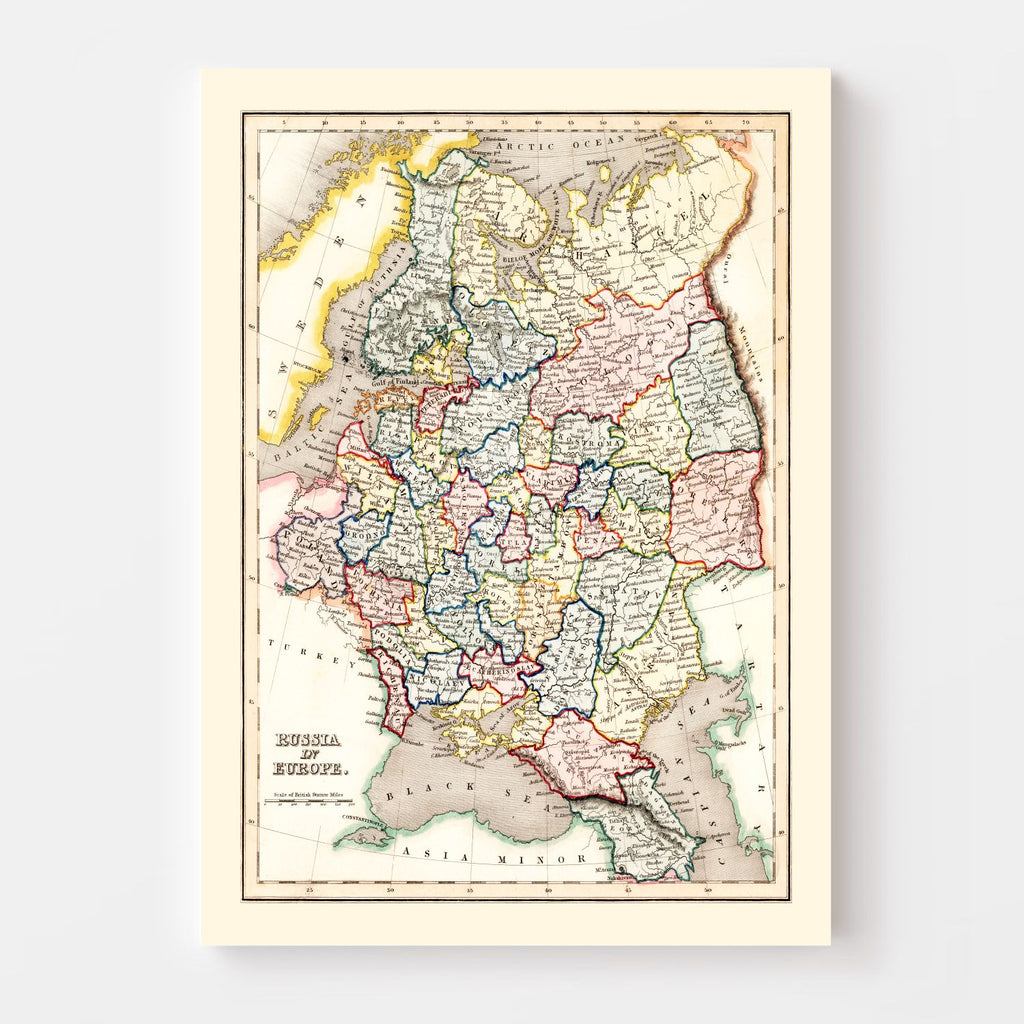 Vintage Map of Russia 1832