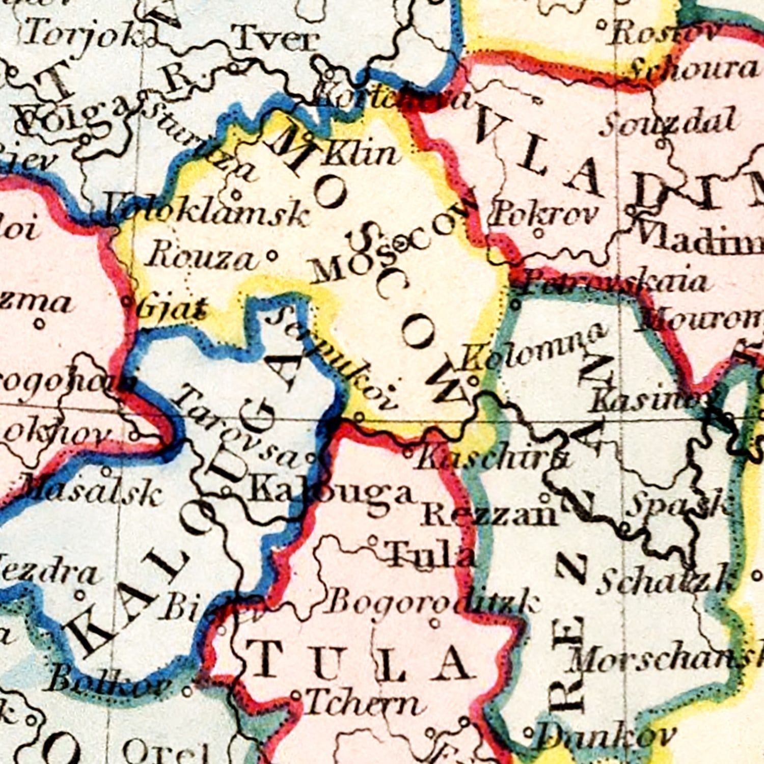 Vintage Map of Russia 1832