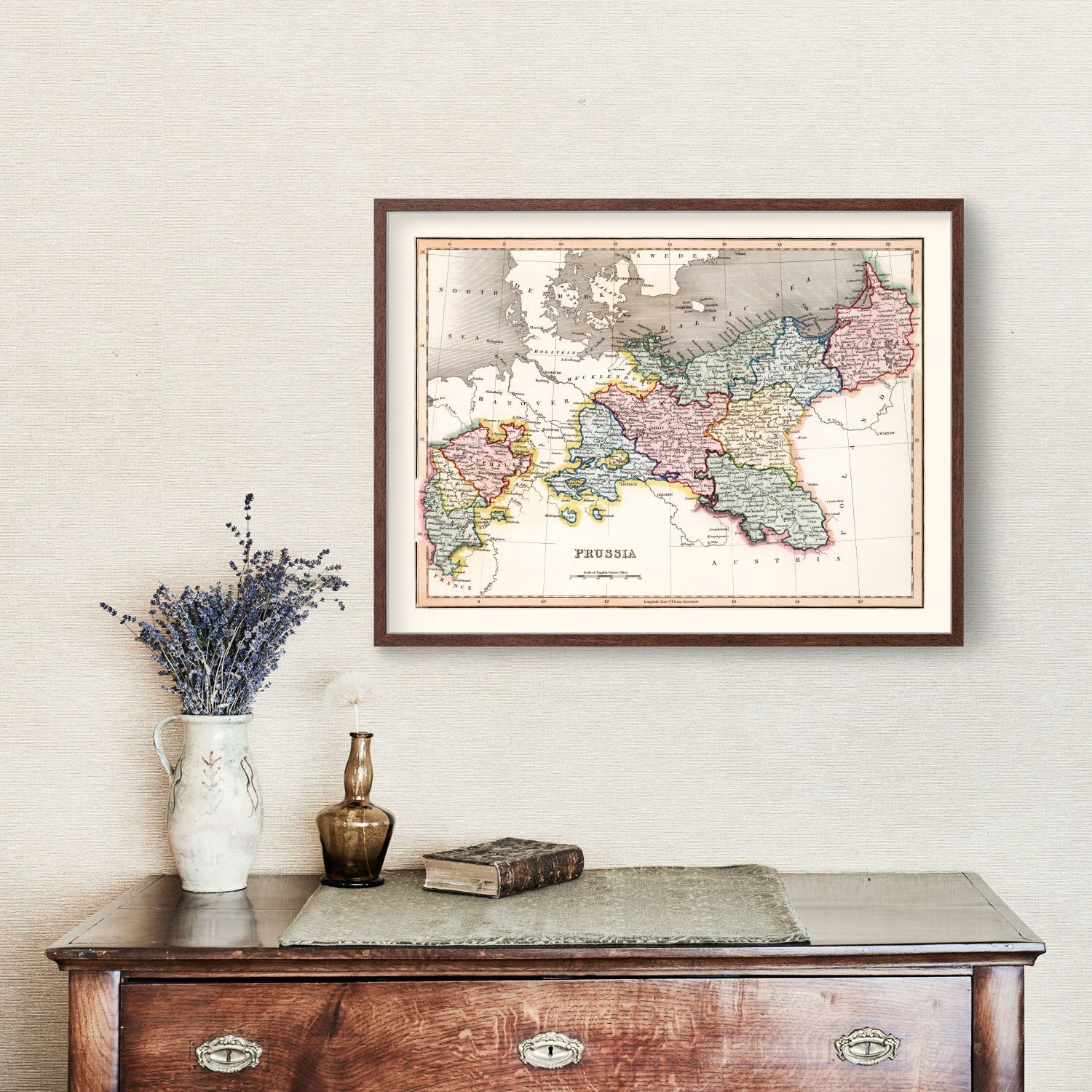 Vintage Map of Prussia 1832
