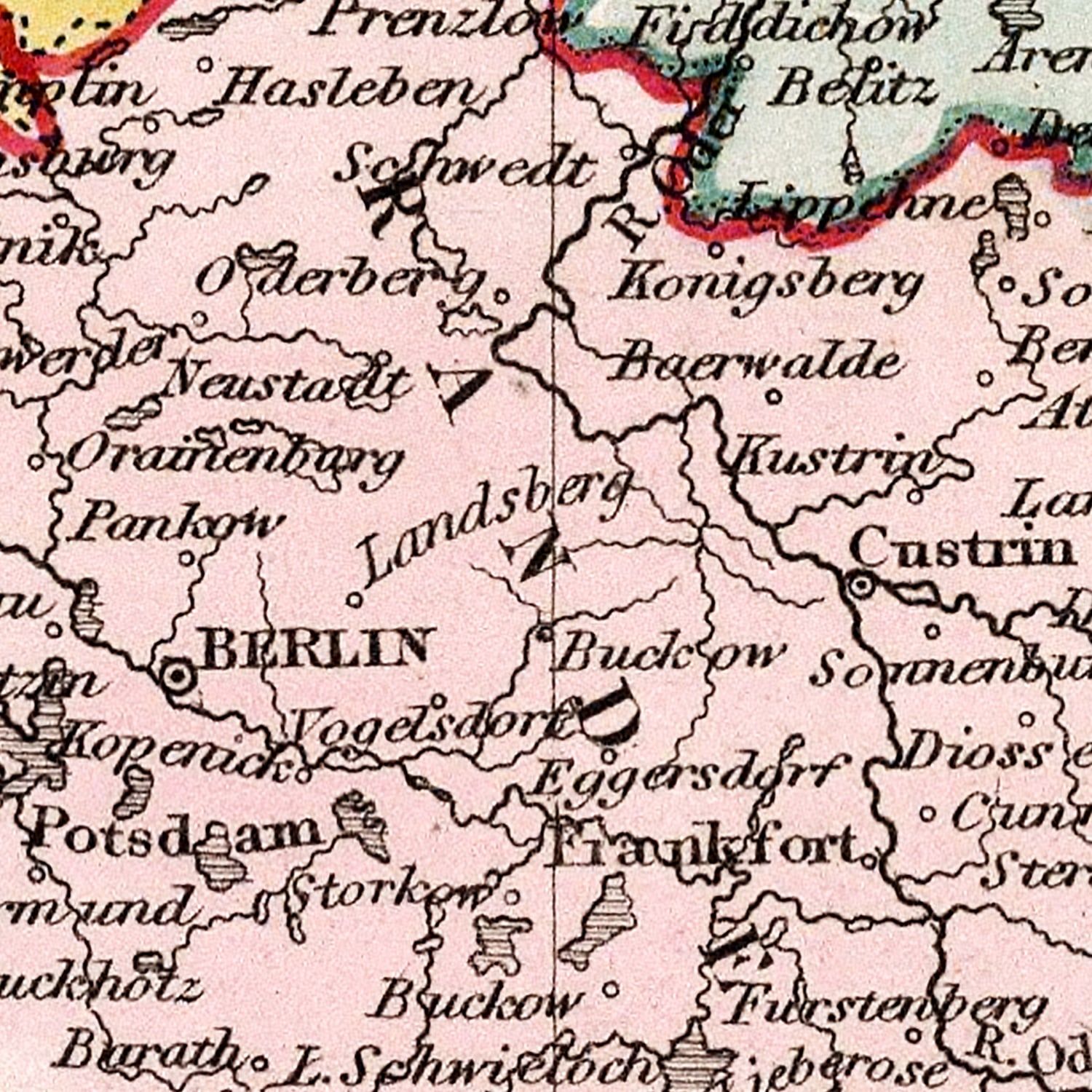 Vintage Map of Prussia 1832