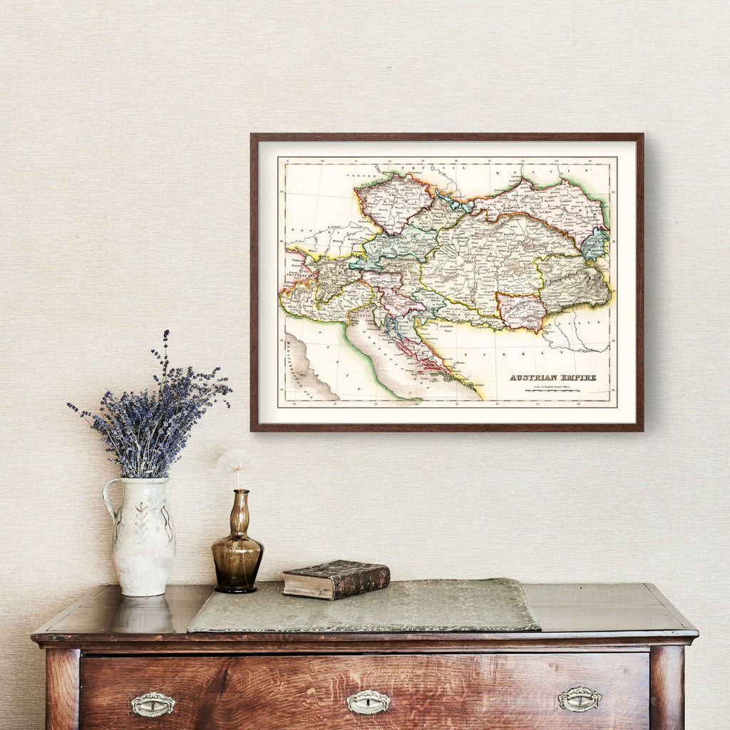 Vintage Map of Austrian Empire 1832