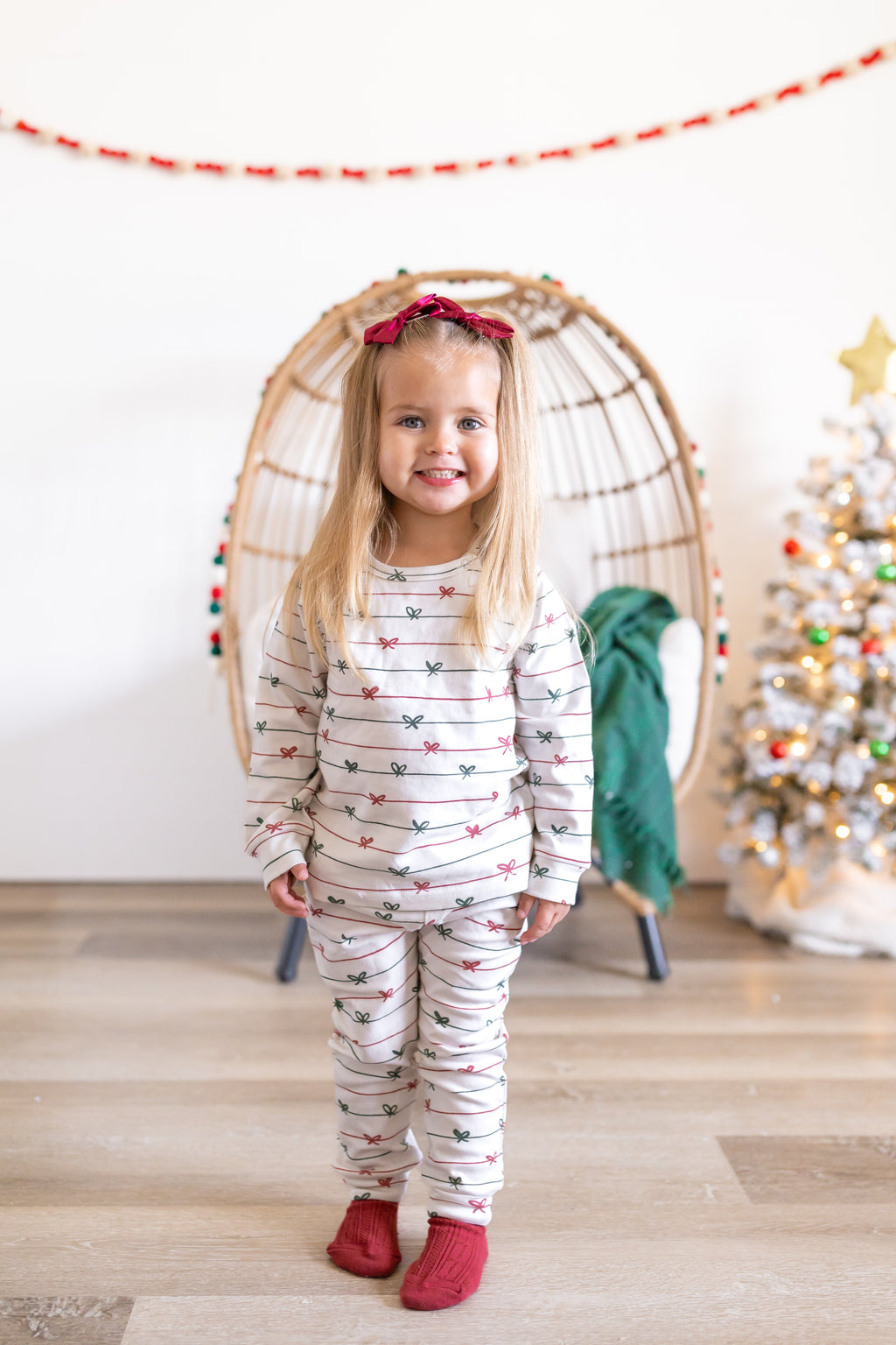 Tied with a Bow Christmas Organic Cotton Set
