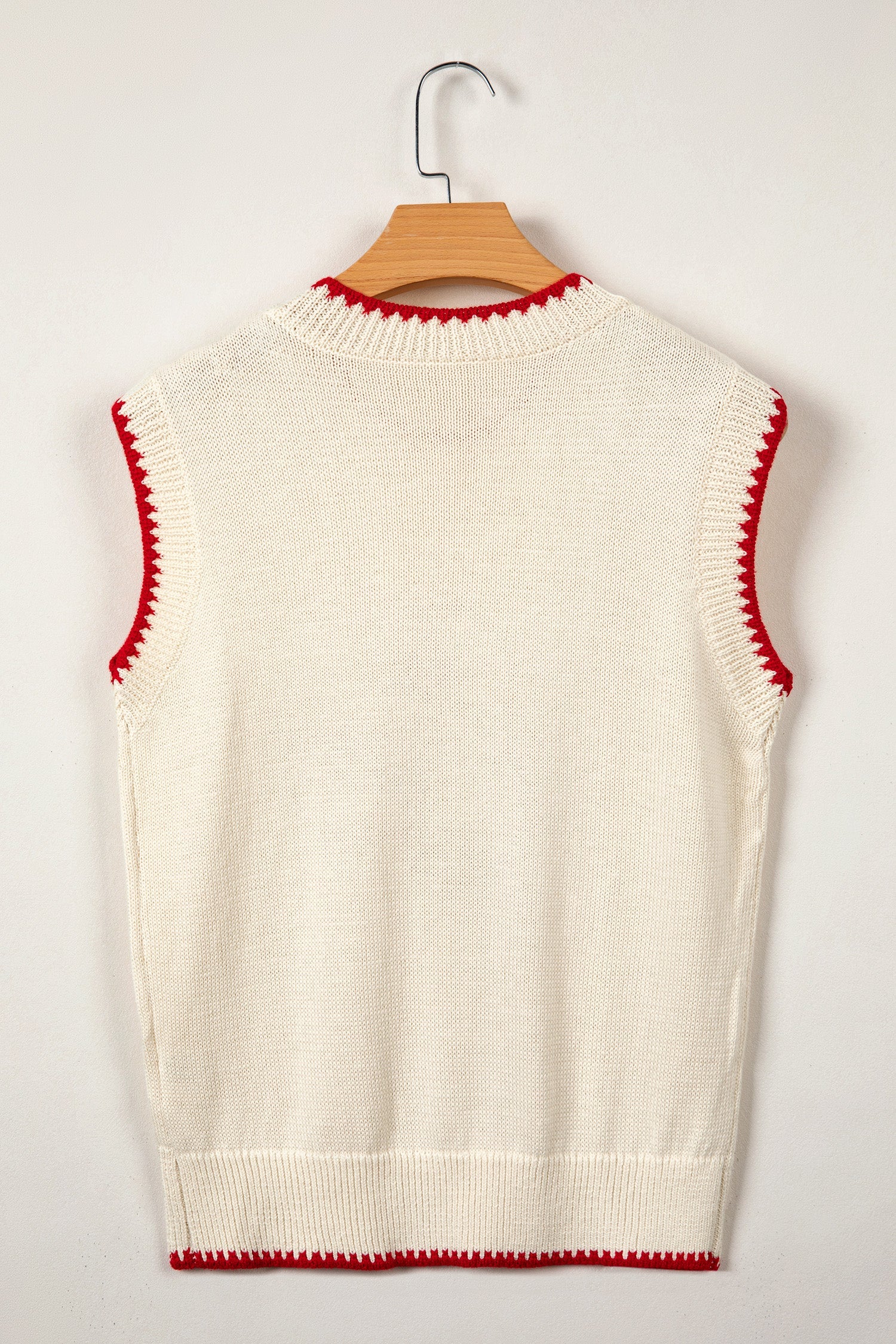 Gingham Plaid Crawfish Sleeveless Sweater Top