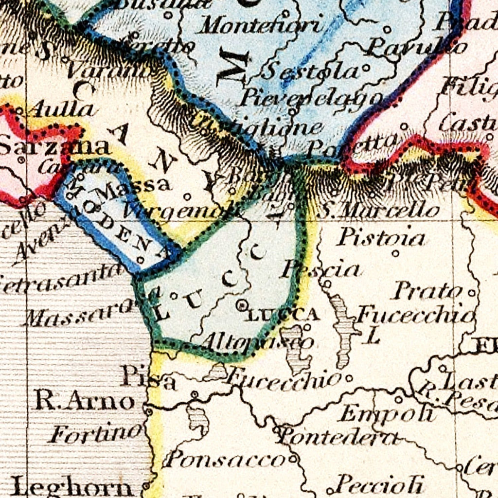 Vintage Map of North Italy 1832