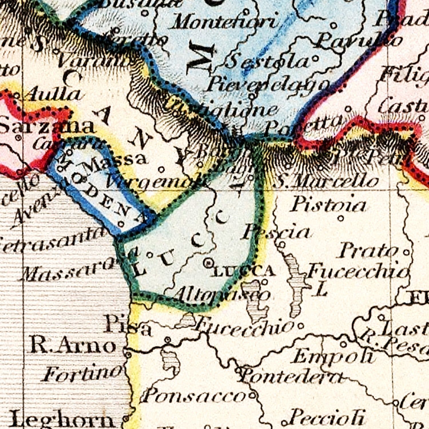 Vintage Map of North Italy 1832