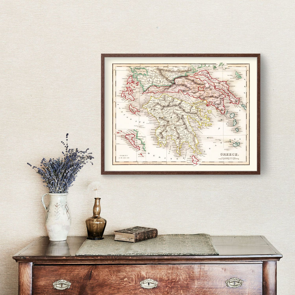 Vintage Map of Greece 1832